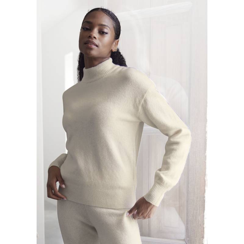 LASCANA Strickpullover Damen creme Gr.40/42 von Lascana