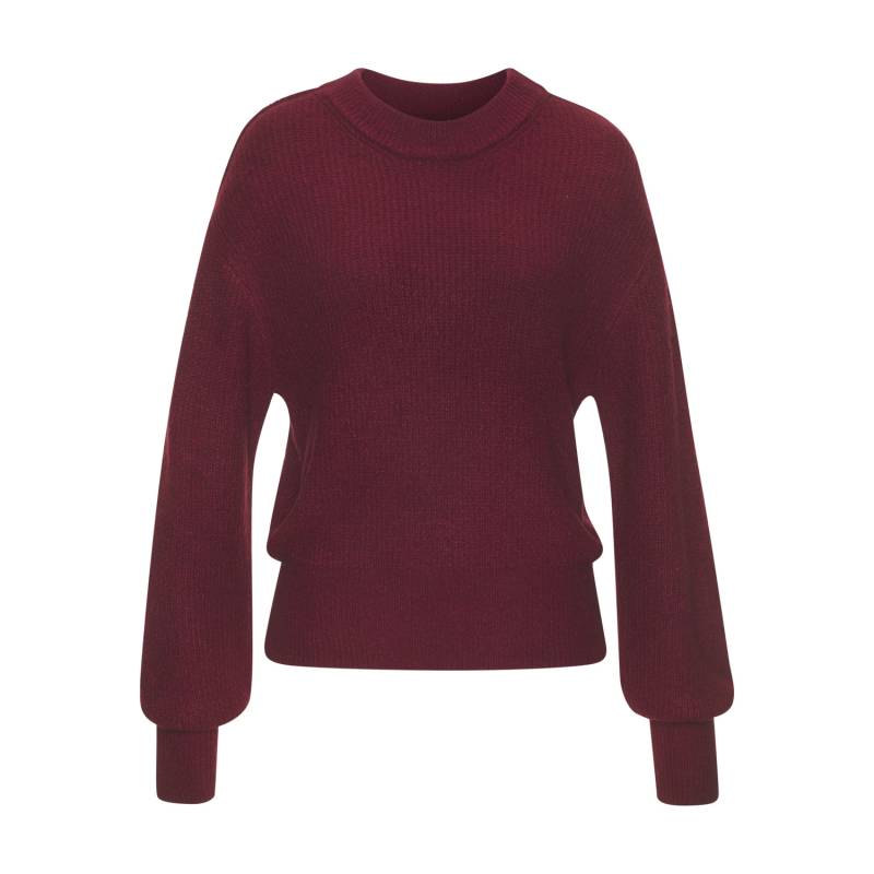 LASCANA Strickpullover Damen dunkelrot-meliert Gr.32/34 von Lascana
