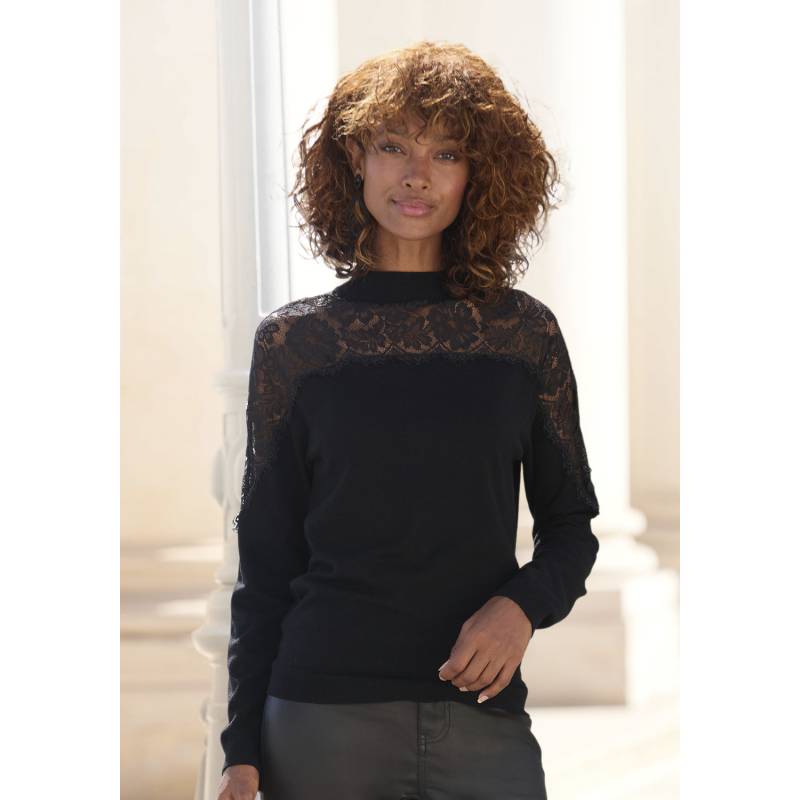 LASCANA Strickpullover Damen schwarz Gr.44/46 von Lascana