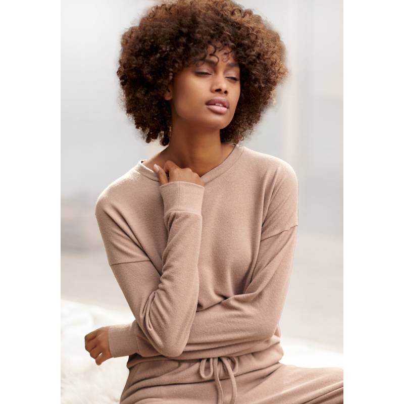 LASCANA Strickpullover Damen taupe Gr.36/38 von Lascana