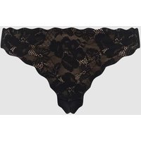 LASCANA String mit floraler Spitze in Black, Größe L von Lascana