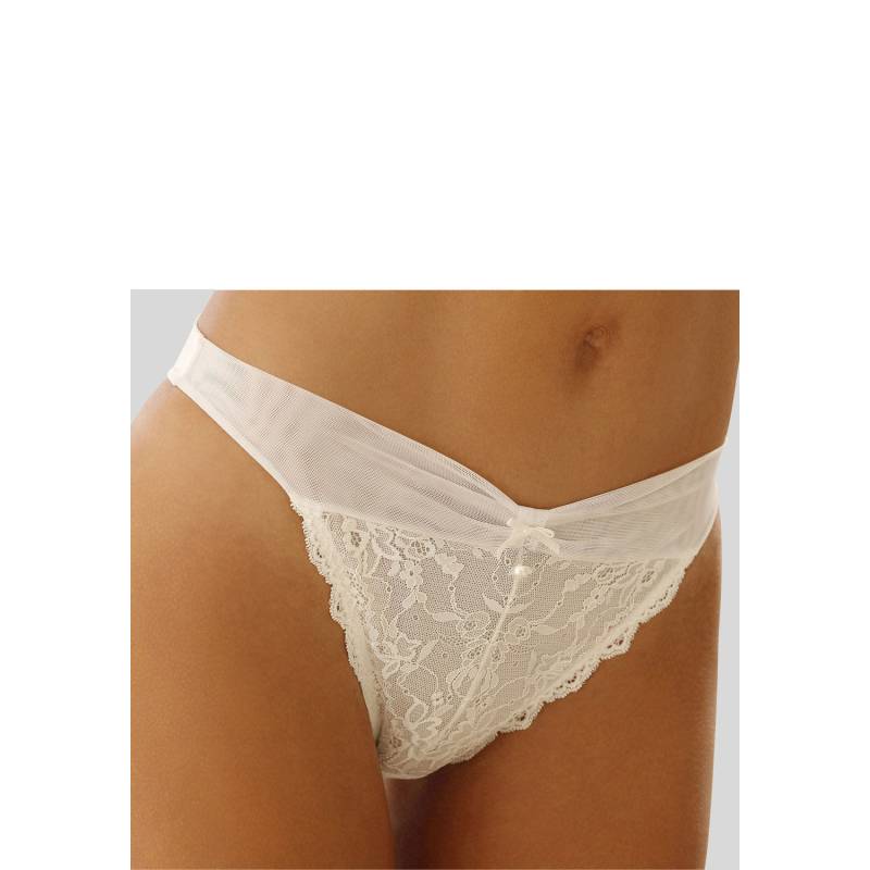 LASCANA Stringtanga Damen creme Gr.44/46 von Lascana
