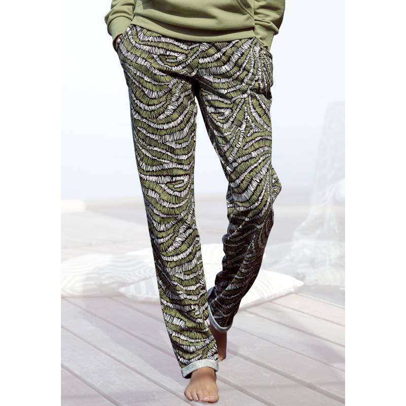 LASCANA Sweathose Damen schwarz-gemustert Gr.32/34 von Lascana