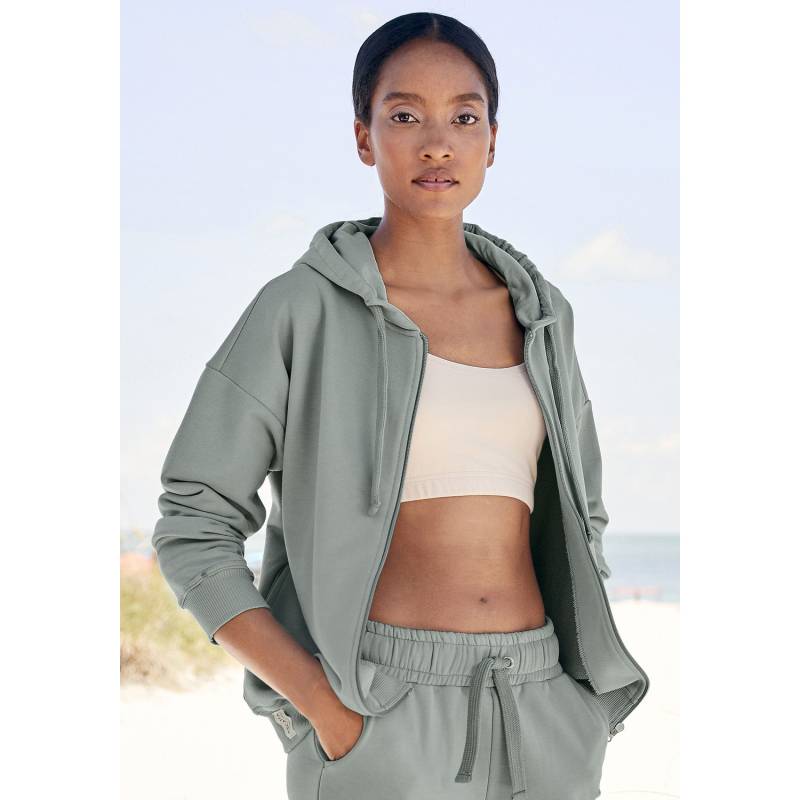 LASCANA Sweatjacke Damen salbeigrün Gr.36/38 von Lascana