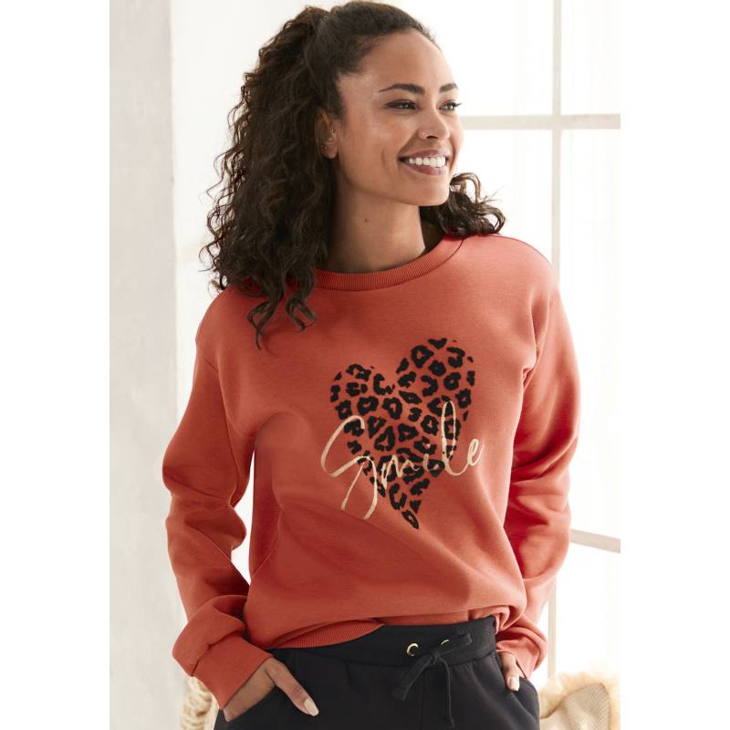 LASCANA Sweatshirt Damen rotbraun Gr.32/34 von Lascana