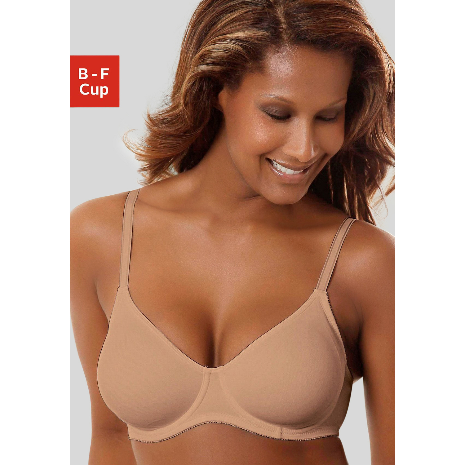 LASCANA T-Shirt-BH Damen caramel Gr.95E von Lascana