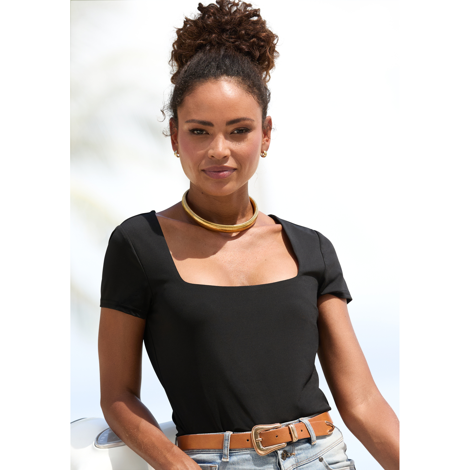 LASCANA T-Shirt Damen schwarz Gr.44/46 von Lascana