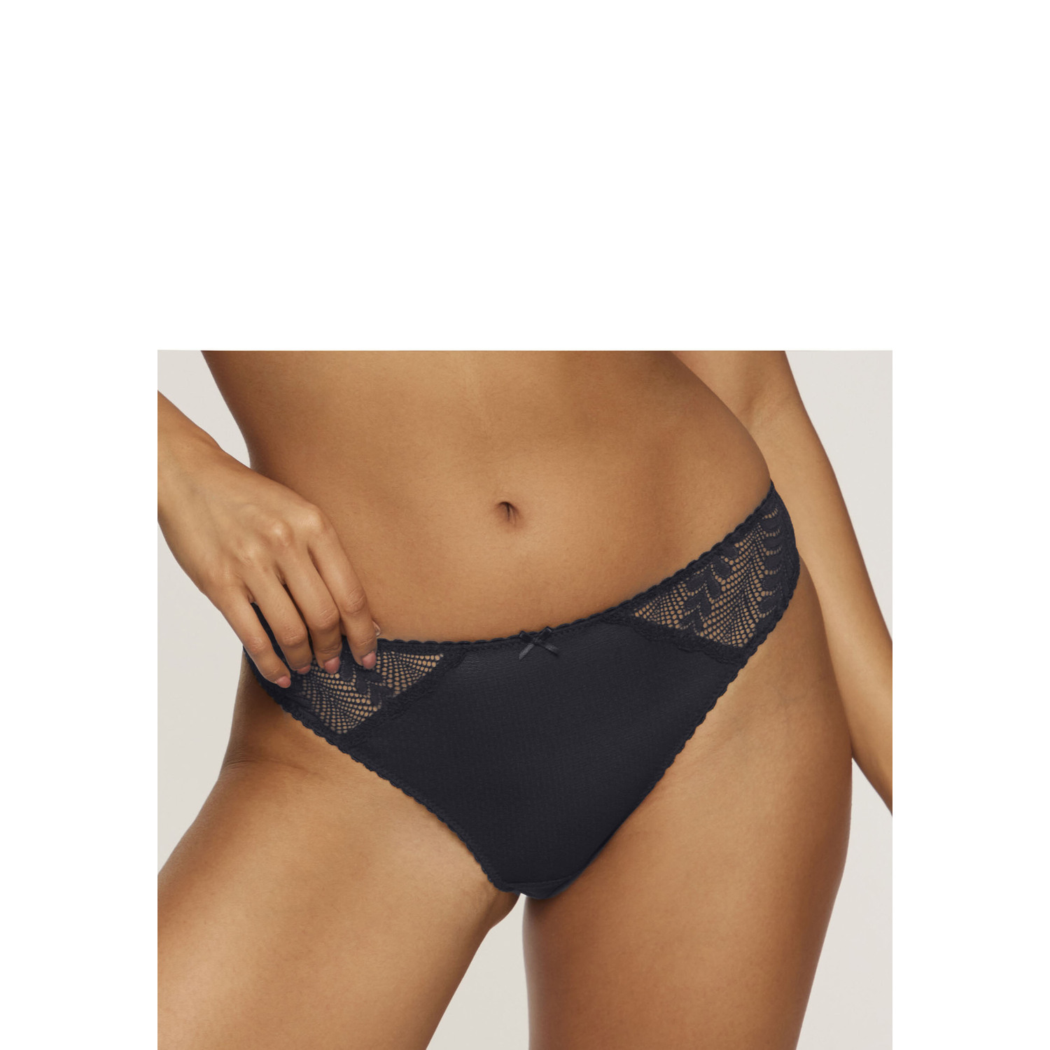 LASCANA Tanga Damen schwarz Gr.40/42 von Lascana