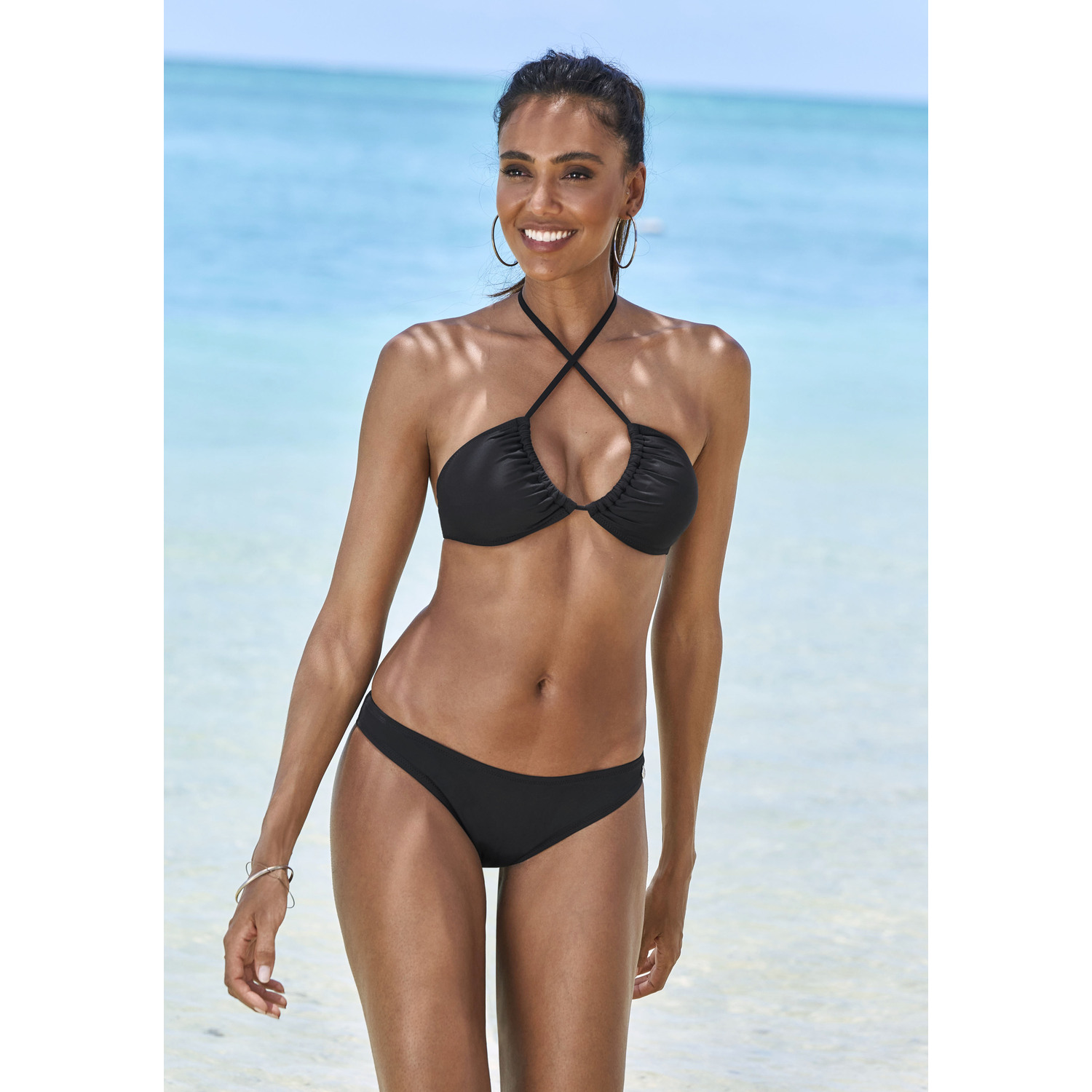 LASCANA Triangel-Bikini Damen schwarz Gr.34 Cup A/B von Lascana
