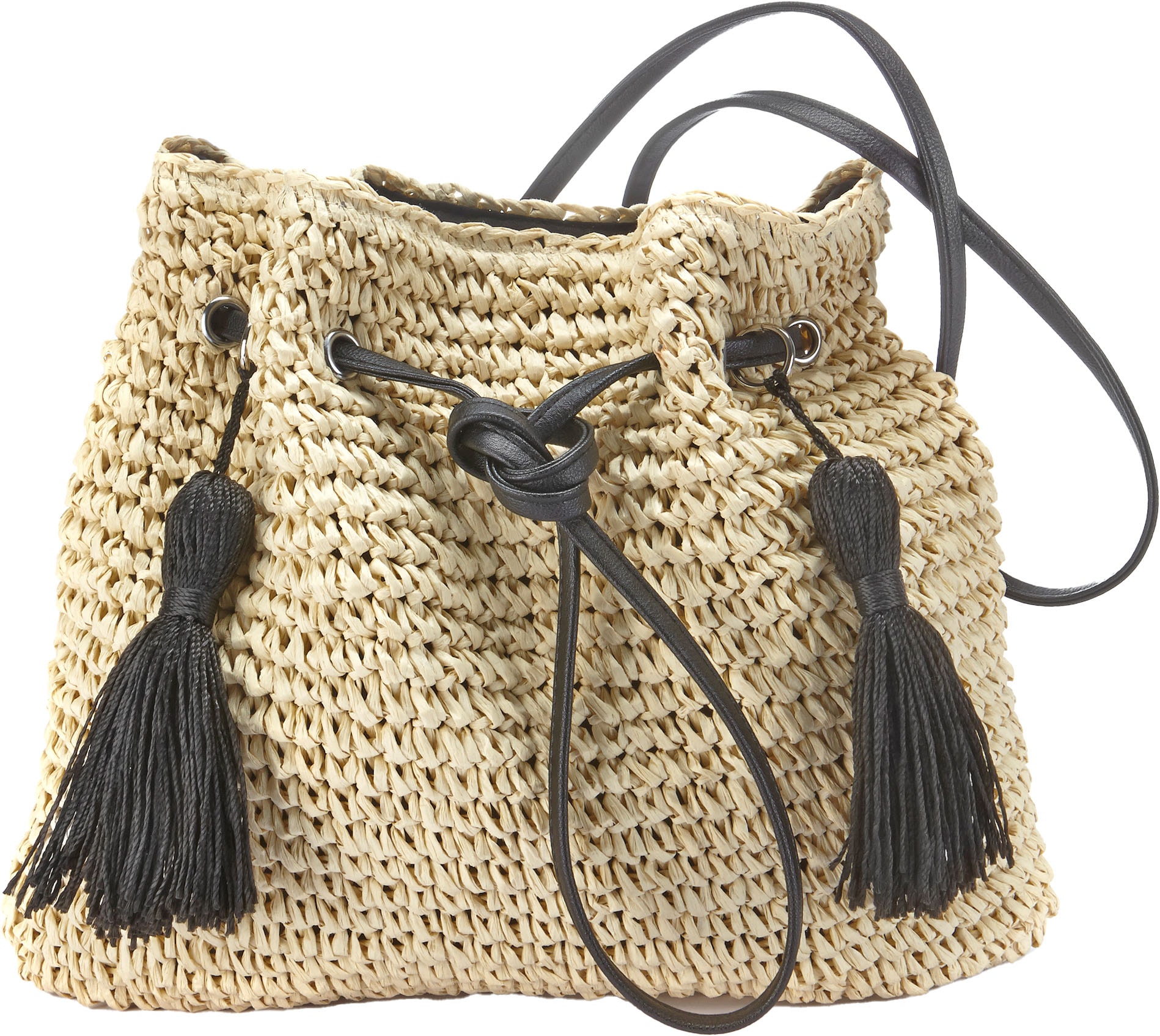 LASCANA Umhängetasche "Strandtasche", aus Papierstroh, Handtasche, Schultertasche VEGAN von Lascana