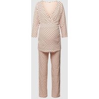 LASCANA Umstands-Pyjama mit 3/4-Arm und Stillfunktion in Beige, Größe 32-34 von Lascana