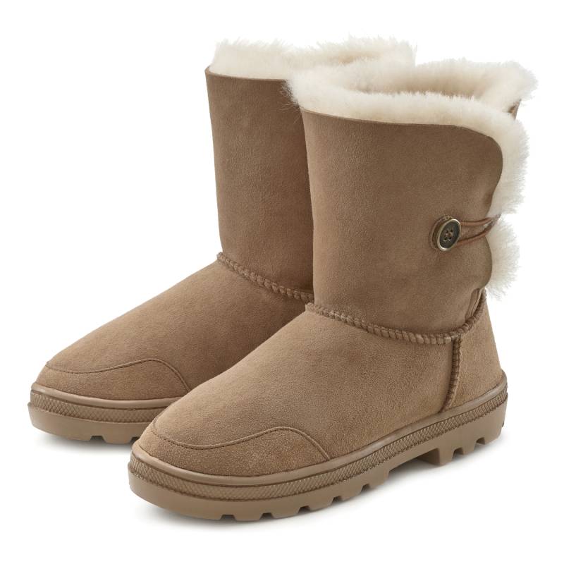LASCANA Winterstiefel Damen camelfarben Gr.42 von Lascana