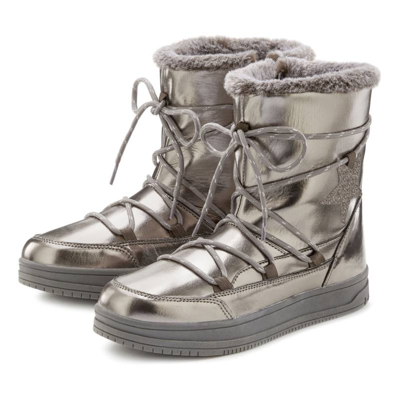 LASCANA Winterboots Damen grau / silberfarben Gr.40 von Lascana