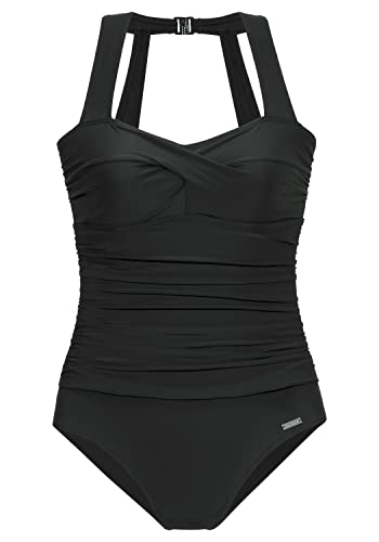 Lascana Damen Badeanzug Modische Rückenlösung - Wattiert, Shaping von Lascana