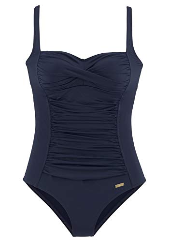 Lascana Damen Badeanzug, Blau (Navy 24), 40 von Lascana