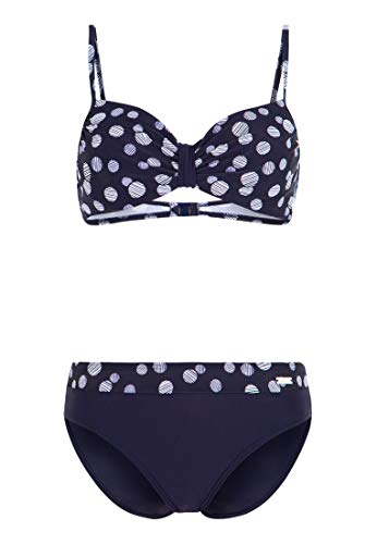 Lascana Damen Damen Bügel Bikini Set im Punkte- Design mit miederverstärktem Top und komfortabler Hose von Lascana