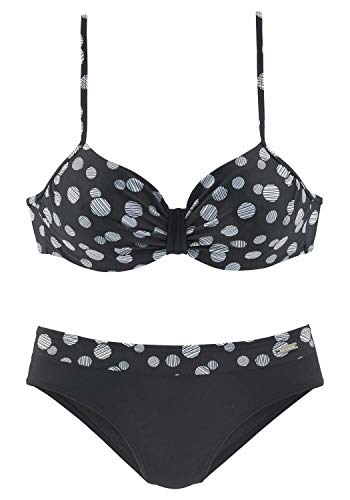 Lascana Damen Damen Bügel Bikini Set im Punkte- Design mit miederverstärktem Top und komfortabler Hose von Lascana