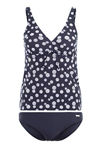 Lascana Damen Damen Bügel-Tankini im Punkte-Design mit bauchbedeckendem Top und bequemer Bikini-Hose von Lascana