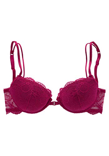 Lascana Damen Damen Push-up-BH aus Spitze mit Vorderverschluss von Lascana