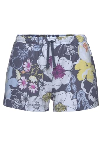 Lascana Damen Schlafshorts mit Alloverdruck, aus weicher Single Jersey-Qualität aus Baumwollmix, atmungsaktiv und hautfreundlich, für erholsame Nächte von Lascana