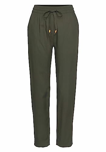 Lascana Damen Schlupfhose bequem, Gummizugbund, Tunnelzug, Eingrifftaschen, schmales Bein, weich, für Alltag und Freizeit von Lascana