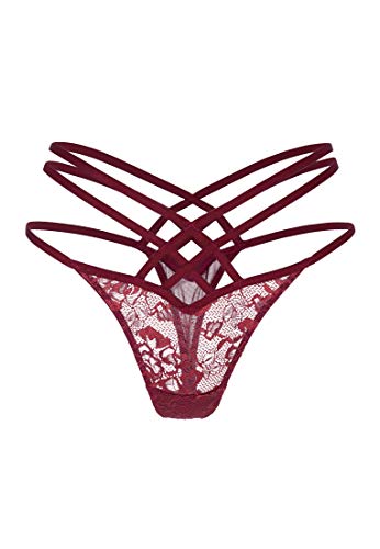 Lascana Damen String mit Jacquardspitze - Transparenter von Lascana