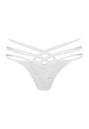 Lascana Damen String mit Jacquardspitze - Transparenter von Lascana