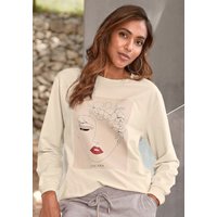 Witt Weiden Damen Sweatshirt hellbeige-natur-hellrosa von Lascana