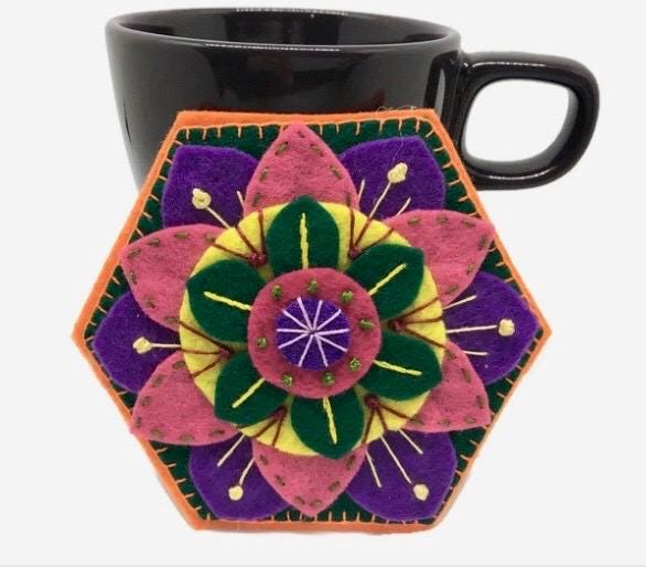 Mandála Brosche, Filz, Brosche Farben Mandála Brosche, Filz, Brosche Farben von LascositasdeNita