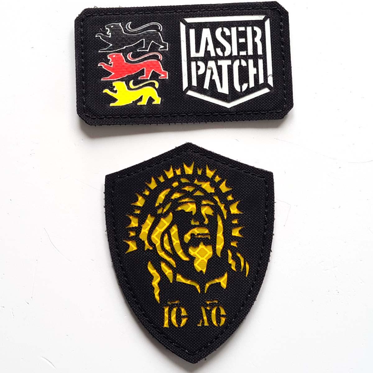 Isus Christ Holy Face Battle Flag Icxc Nika Christogram Lasercut Patch With Velcro Isus Christ Holy Face Battle Flag Icxc Nika Christogram Lasercut Patch With Velcro von LaserPatchCraft