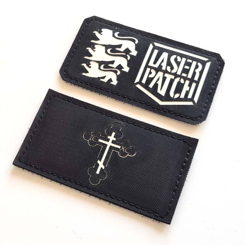 Christian Cross | 3, 5"x2" Jesus Christ Orthodox - Lasercut Patch With Velcro von LaserPatchHouse