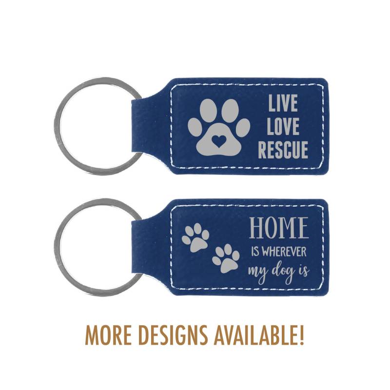 Handgefertigter Haustier Schlüsselanhänger Aus Vegan Leder von LaserPrintCo