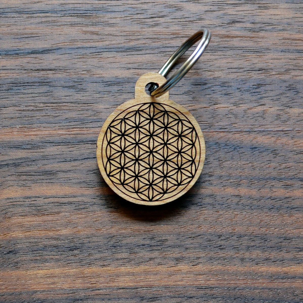 Blume Des Lebens Schlüsselanhänger - Kirschholz Laser Cut Heilige Geometrie Blume Des Lebens Schlüsselanhänger - Kirschholz Laser Cut Heilige Geometrie von LaserTrees