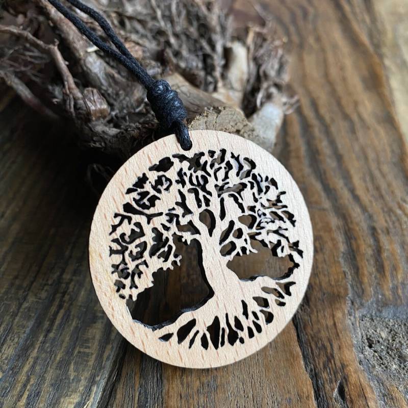 Baum Des Lebens Schmuck, Holzkette Lebensbaum Für Energie Und Wachstum, Weltenbaum Kraft Kette, Geschenk Frauen, Schöner Naturschmuck Baum Des Lebens Schmuck, Holzkette Lebensbaum Für Energie Und Wachstum, Weltenbaum Kraft Kette, Geschenk Frauen, Schöner Naturschmuck von Lasercrafthome
