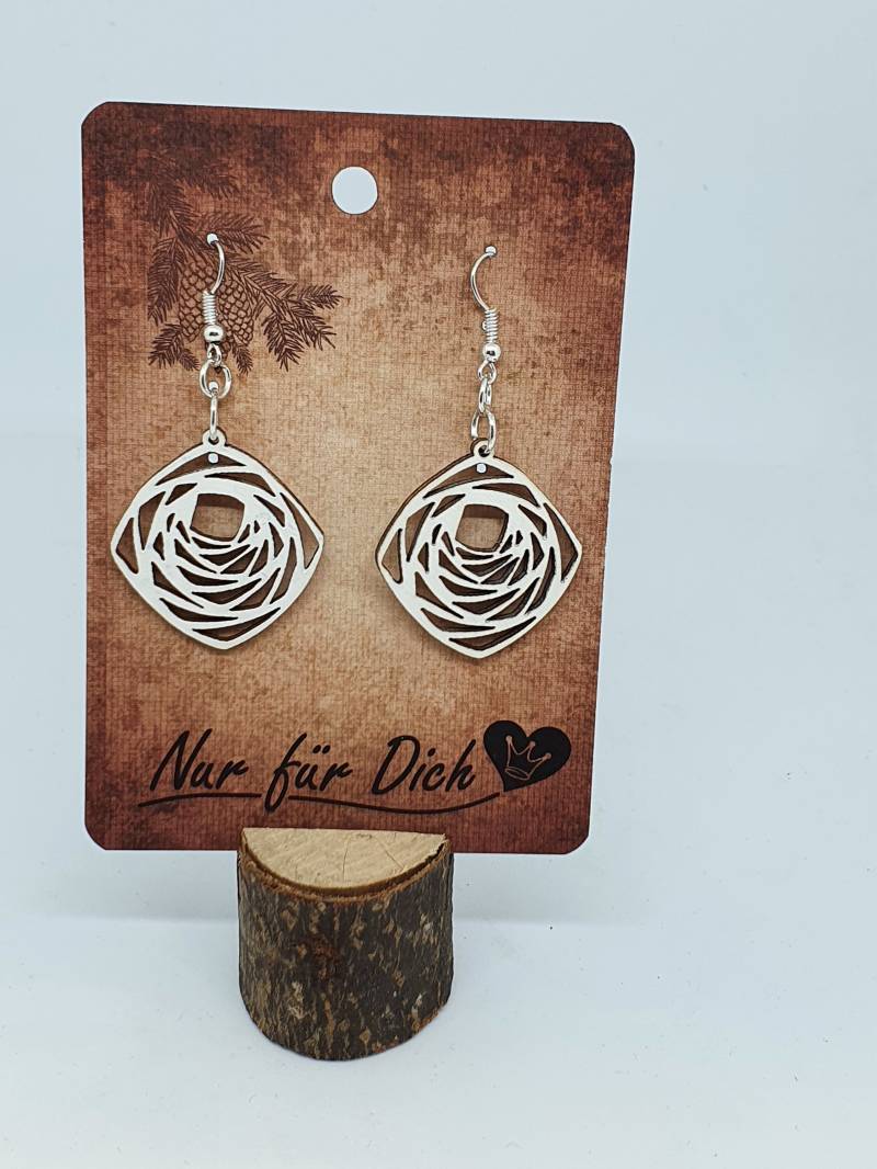 Ohrringe Aus Holz, "Rosalie" in Verschiedenen Farben, Schmuck, Ohrschmuck von LasercreaSandrine