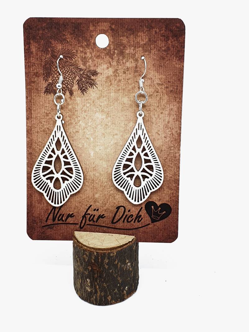 Ohrringe Aus Holz "Malika" in Verschiedenen Farben von LasercreaSandrine