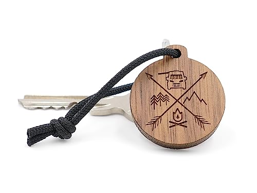 Laserfaktur Schlüsselanhänger AUSZEIT aus Walnussholz | Camping Anhänger | Camper Geschenk Laserfaktur Schlüsselanhänger AUSZEIT aus Walnussholz | Camping Anhänger | Camper Geschenk von Laserfaktur