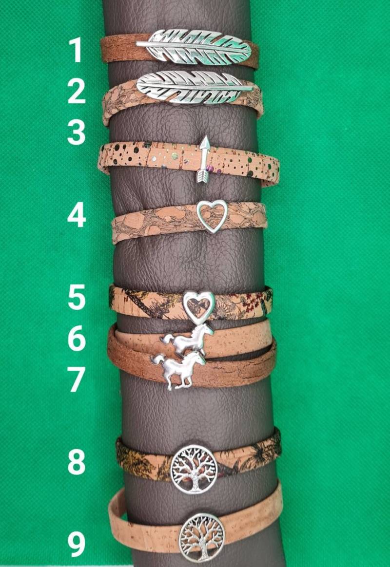 Korkarmband, Armband Korkarmband, Armband von Lasergrafix24