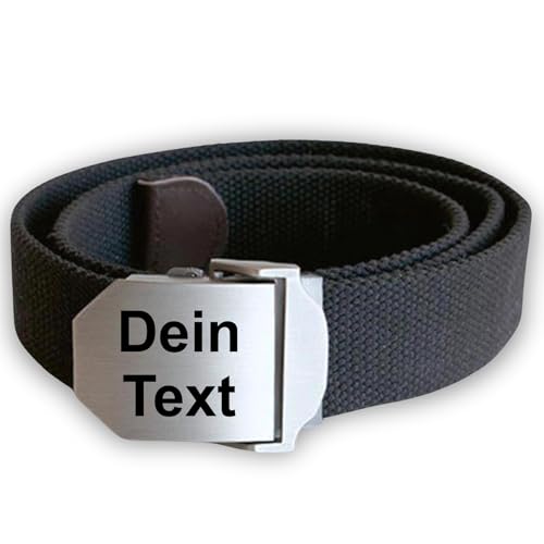 Personalisierter Gürtel mit Edelstahl-Schnalle - Lasergravur von Namen oder Text - Robuster und eleganter Arbeitsgürtel für den Alltag - Ideal als einzigartiges Geschenk von Lasernauten