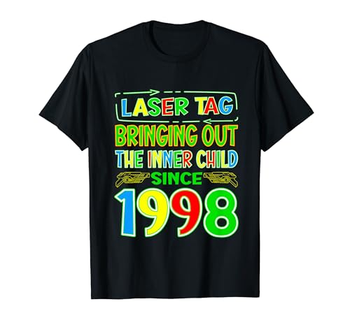 Lasertag Zum 25. Geburtstag Bringt Seit 1998 Das Innere Kind T-Shirt von Lasertag Geburtstag Deko Für 25 Jahre Geburtstag