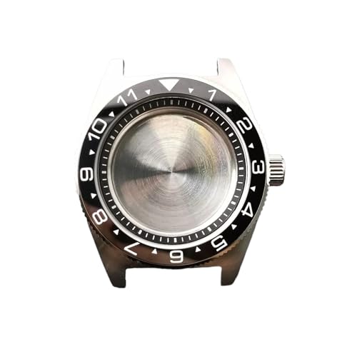 1 stück SPB 40,5mm Haben Ring Fällen Herren Uhr Teile for Nh34 N H35 Nh36 Saphir Glas Uhren zubehör Automatische Bewegung Box(12silvery) von Lasitech