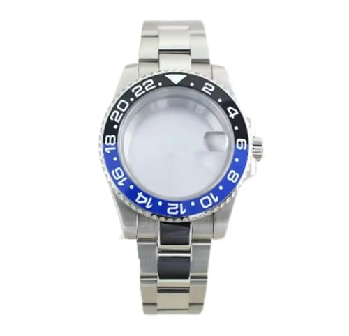 Lasitech 1PC 20ATM Tauchen 40mm Edelstahlgehäuseband mit Saphirglas, geeignet for NH34 NH35 und NH36 automatische mechanische Bewegung(Glass Back Cover 15) von Lasitech