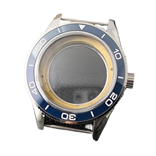 Lasitech 1PC 41,7mm Silbrig Herren Uhren Fall for M8215 Bewegung Uhr Zubehör Sapphire Armbanduhren Box 31mm Zifferblatt(5 case) von Lasitech