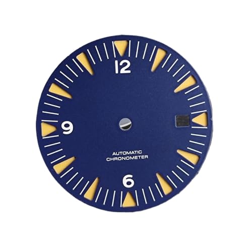 Lasitech 1PC 41,7mm Silbrig Herren Uhren Fall for M8215 Bewegung Uhr Zubehör Sapphire Armbanduhren Box 31mm Zifferblatt(7 dial) von Lasitech