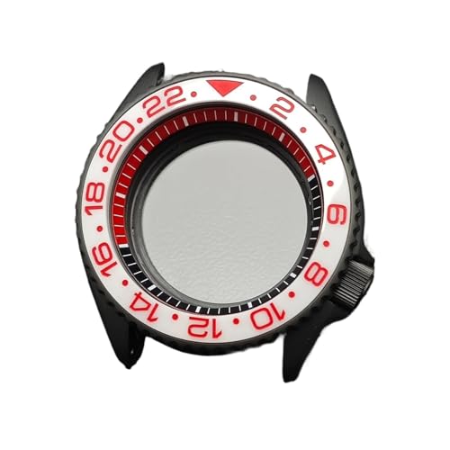 Lasitech 1pc Fall for NH35 42mm Herren Uhr Stahl Schwarz NH36 Bewegung Zubehör Saphir 22mm Band(10 Matte Black) von Lasitech