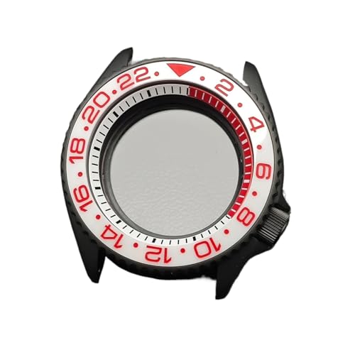 Lasitech 1pc Fall for NH35 42mm Herren Uhr Stahl Schwarz NH36 Bewegung Zubehör Saphir 22mm Band(11 Matte Black) von Lasitech