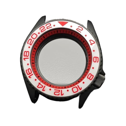 Lasitech 1pc Fall for NH35 42mm Herren Uhr Stahl Schwarz NH36 Bewegung Zubehör Saphir 22mm Band(12 Matte Black) von Lasitech