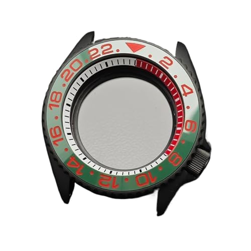 Lasitech 1pc Fall for NH35 42mm Herren Uhr Stahl Schwarz NH36 Bewegung Zubehör Saphir 22mm Band(13 Matte Black) von Lasitech