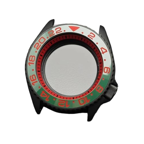 Lasitech 1pc Fall for NH35 42mm Herren Uhr Stahl Schwarz NH36 Bewegung Zubehör Saphir 22mm Band(14 Matte Black) von Lasitech