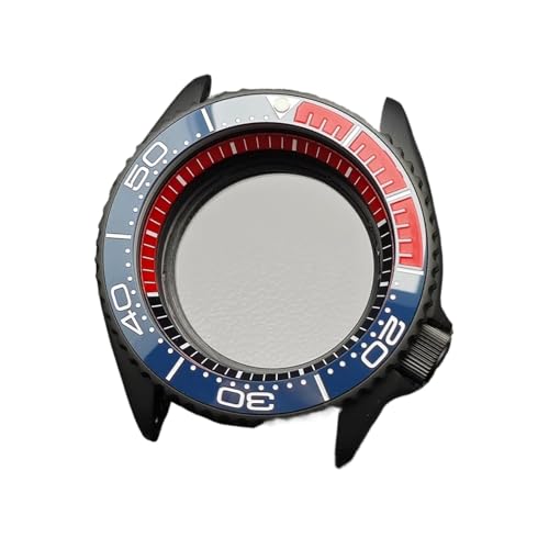 Lasitech 1pc Fall for NH35 42mm Herren Uhr Stahl Schwarz NH36 Bewegung Zubehör Saphir 22mm Band(19 Matte Black) von Lasitech